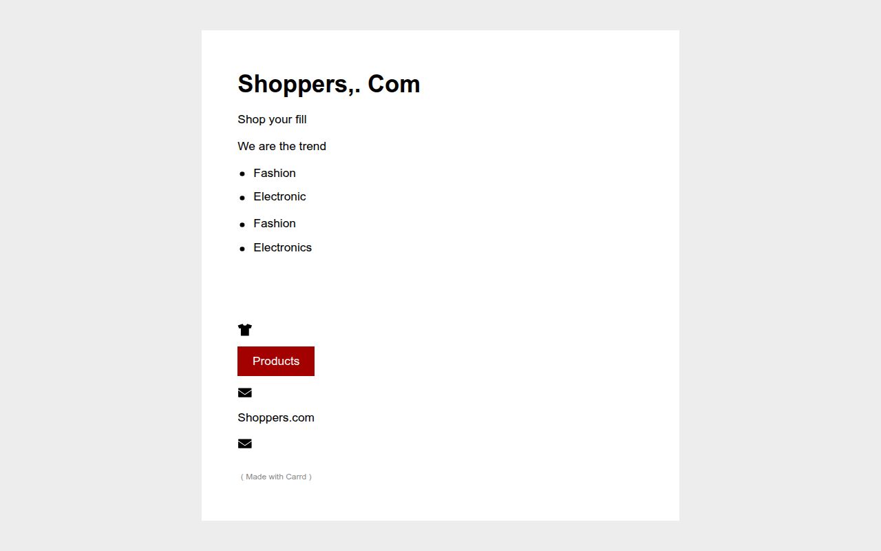 Carrd profile picture for @shoppers